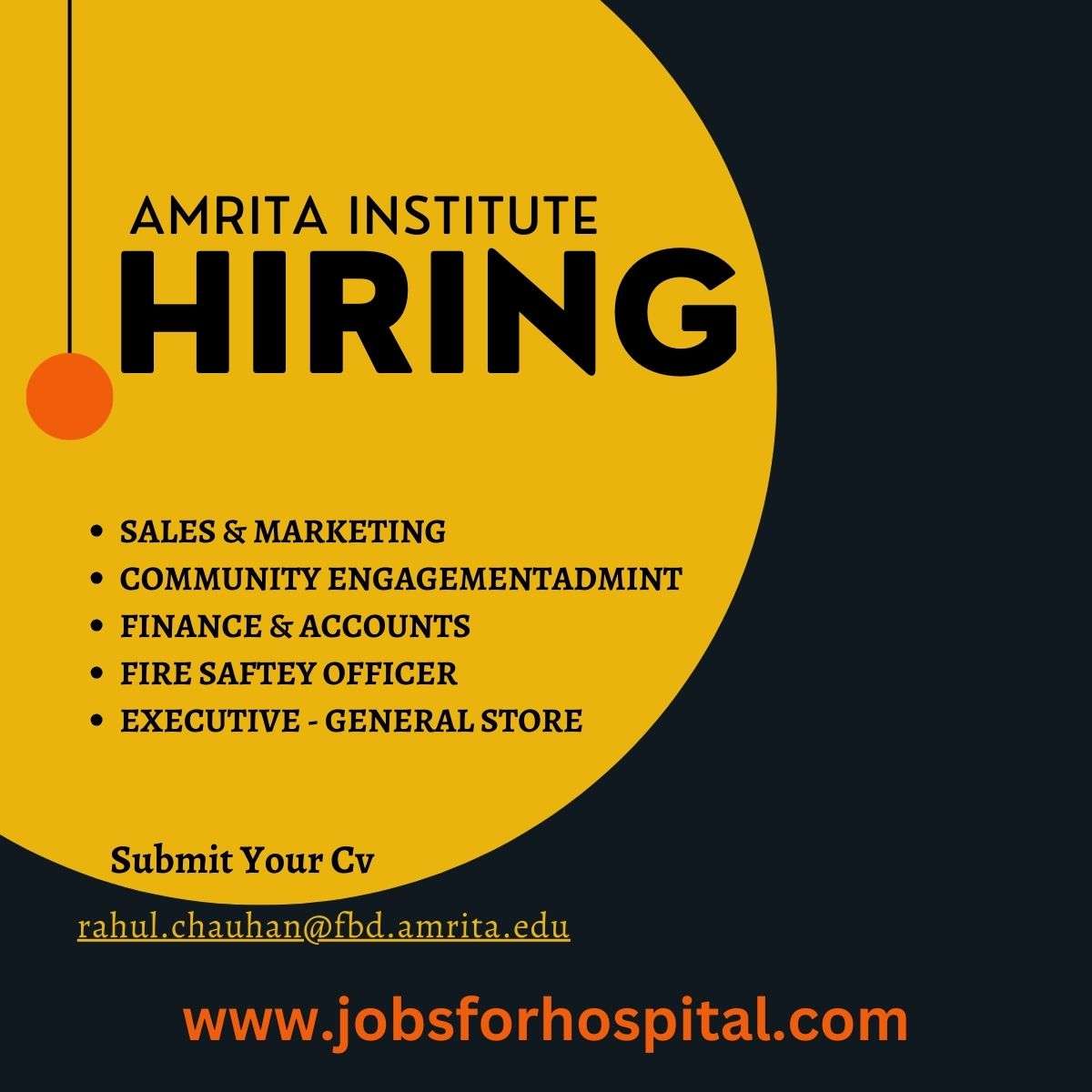 Amrita institute. jobsforhospital.com