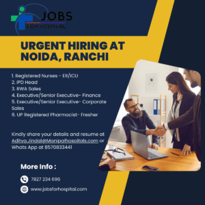 Urgent hiring at Noida, Ranchi